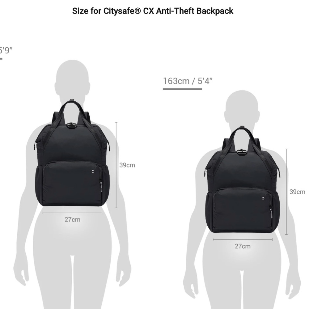 Citysafe® CX Anti-Theft Backpack in Black - Picture 4 of 6